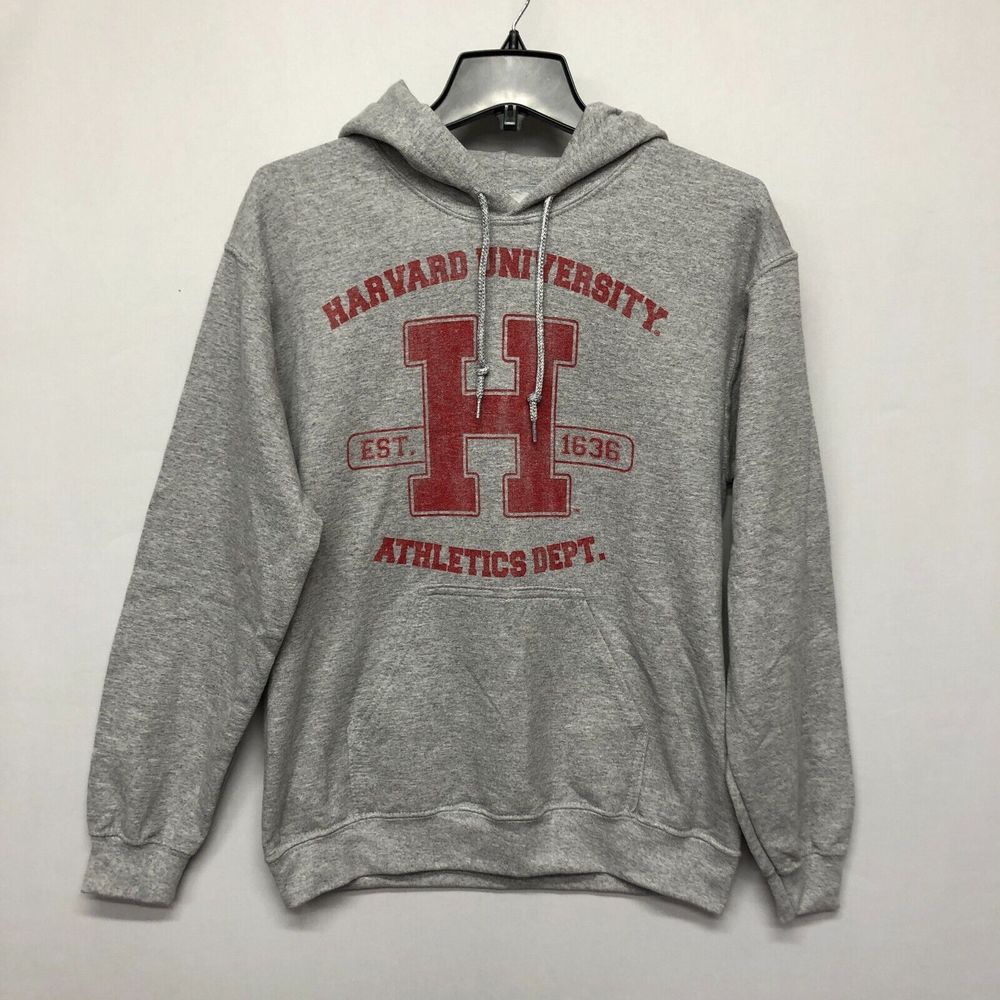 Harvard University Adult Pullover Hoodie Sweatshirt Size Small Gray B231 -1